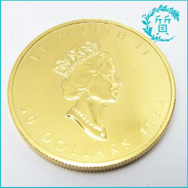☆田中貴金属工業1993年王室カナダ造幣局メイプルリーフ1 10オンス金貨 
