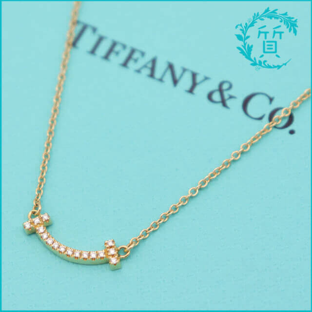 Tiffany \u0026 Co Tスマイル　ミニ　ネックレス　シルバーダイヤ